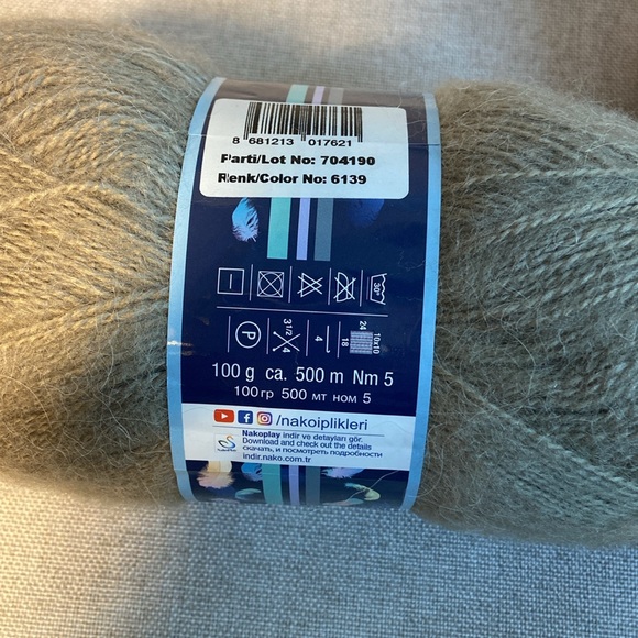 Nako Mohair Delicate Yarn 3 skeins New - Picture 4 of 6